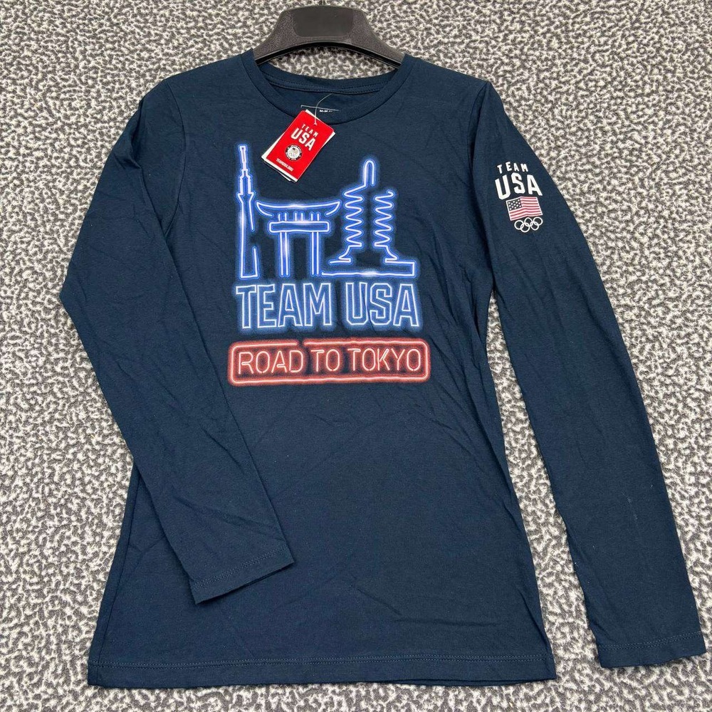 Team‎ USA Olympic Shirt Women Medium Road to Tokyo Long Sleeve Crew Neck New M